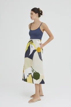 Al Fresco Organic Cotton Midi Skirt