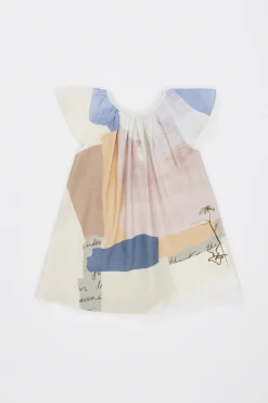 Analogue Linen Flutter Sleeve Dress