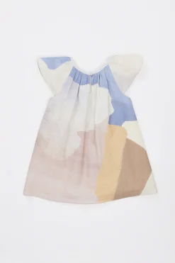 Analogue Linen Flutter Sleeve Dress