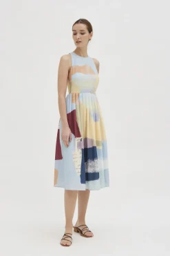 Analogue Midi Pleat Dress