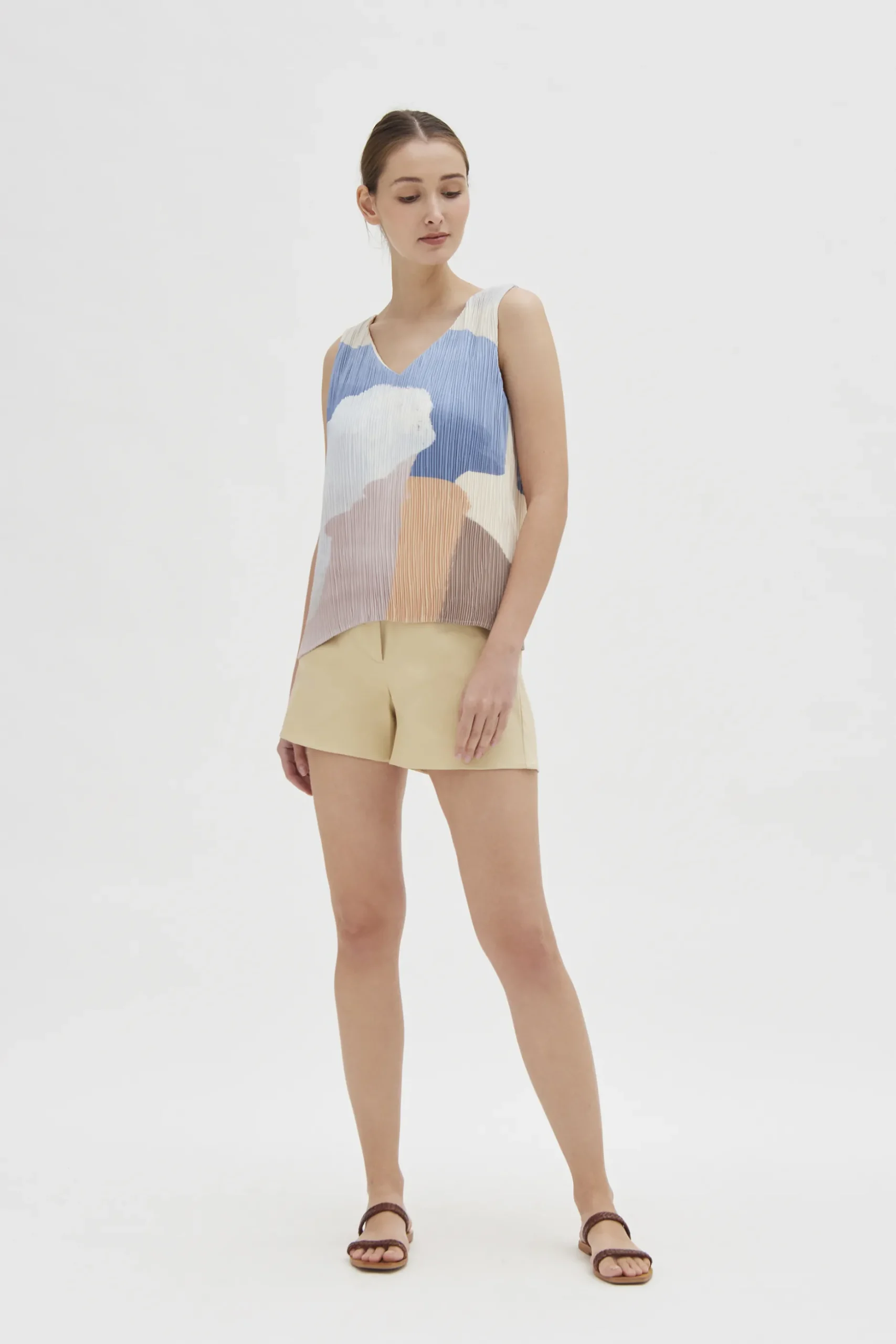 Analogue Pleated Shift Top
