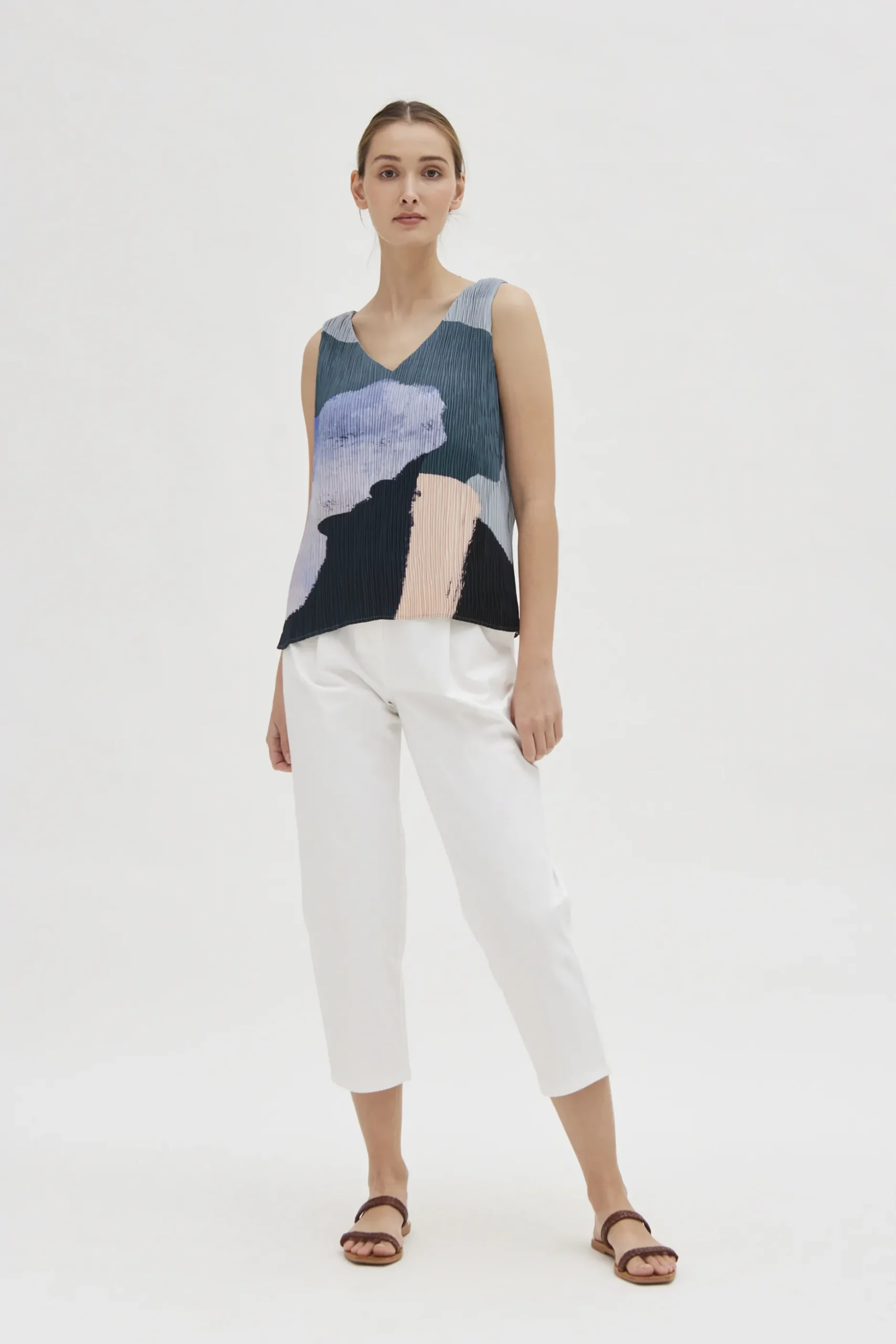 Analogue Pleated Shift Top