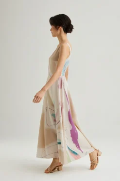 Atelier Boat-Neck Maxi Dress