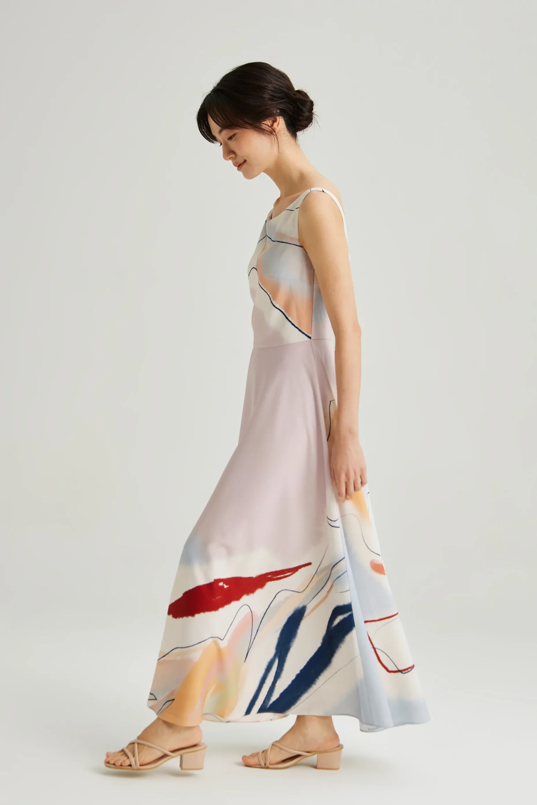 Atelier Boat-Neck Maxi Dress