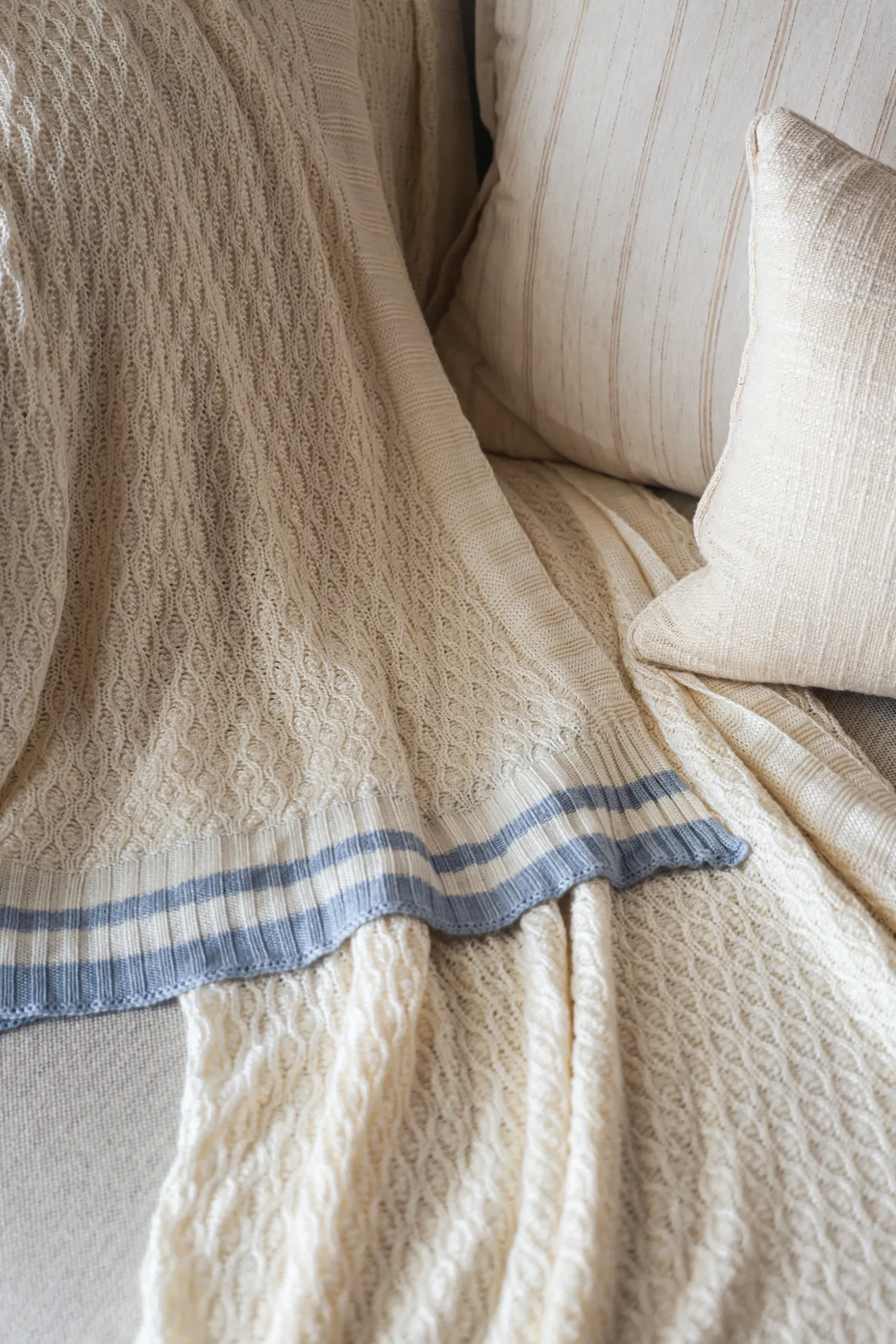 Bamboo Knitted Throw Blanket