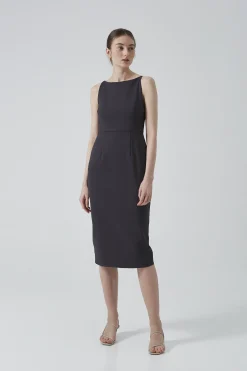 Boat-Neck Pencil Dress