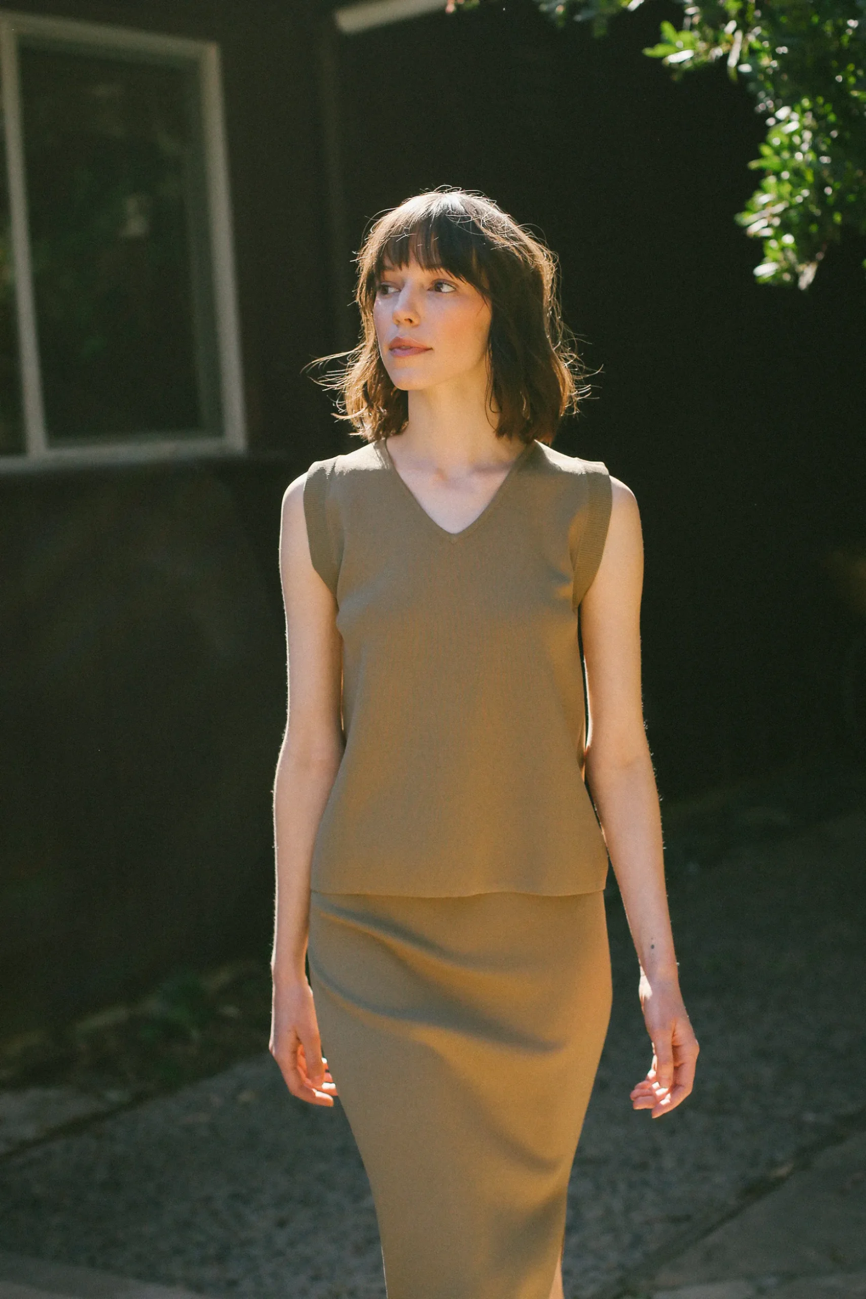 Boxy V-Neck Knit