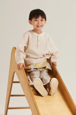 Boy's Half-Placket Long Sleeve Shirt