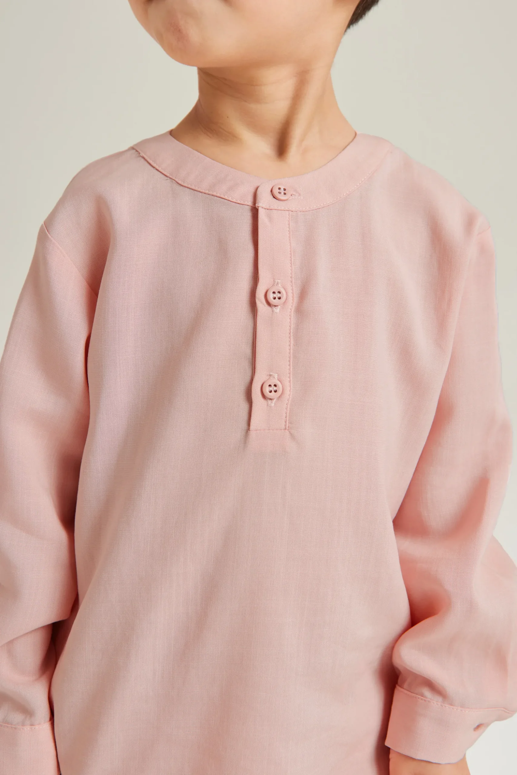 Boy's Half-Placket Long Sleeve Shirt