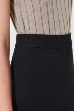 Broad-Hem Knit Skirt