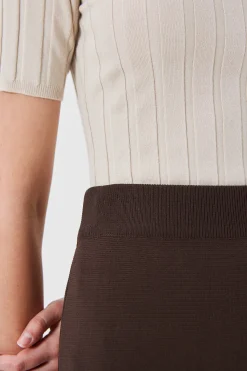 Broad-Hem Knit Skirt