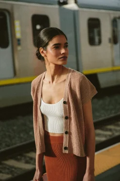 Button Down Chunky Knit Vest