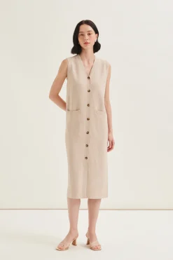 Button Down Jacquard Knit Dress