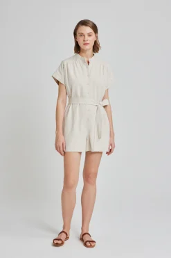 Button-Down Boxy Romper