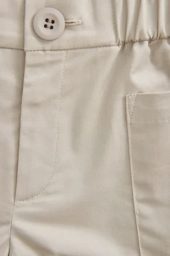 Button-Front Cotton Shorts