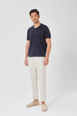 Button-Front Knit Henley