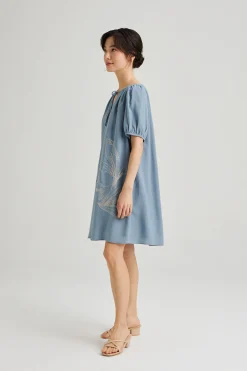 Calla Embroidered Shift Dress