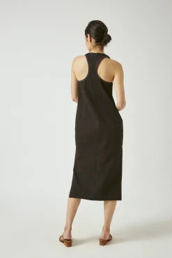 Contrast Stitch Maxi Dress