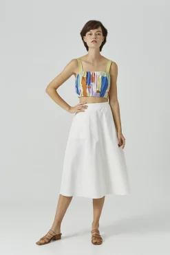 Cotton A-line Skirt