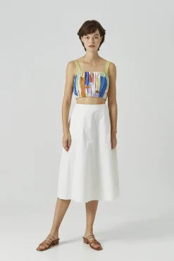Cotton A-line Skirt