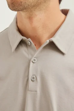 Cotton Button-Front Polo