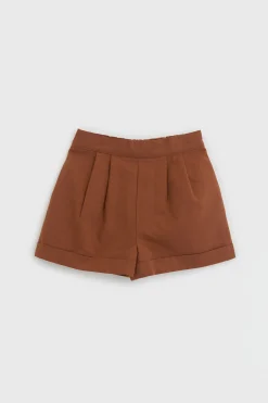 Cotton Cuffed Hem Shorts