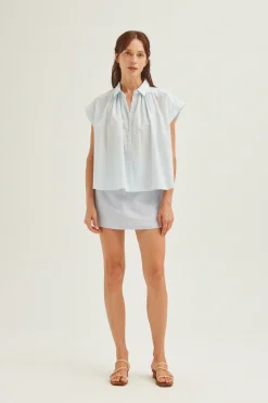 Cotton Gathered Blouse