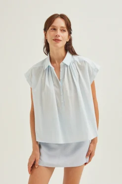 Cotton Gathered Blouse