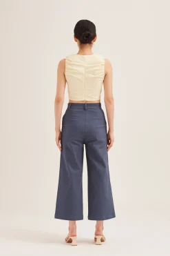 Cotton Gathered Crop Top
