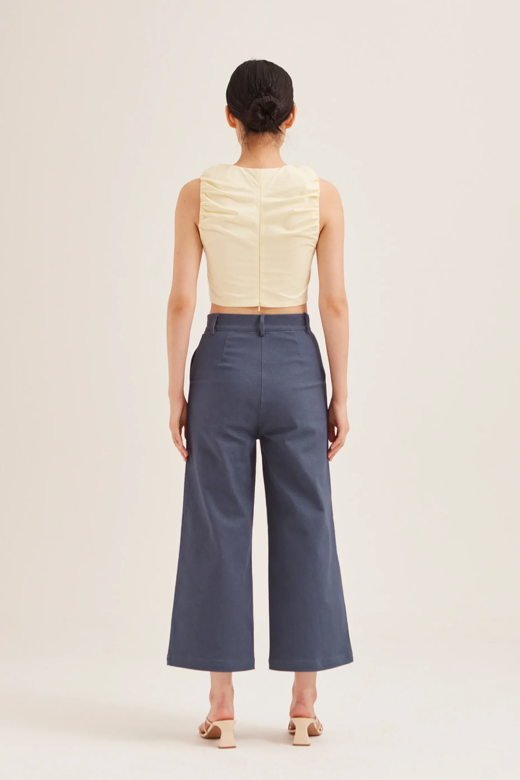 Cotton Gathered Crop Top