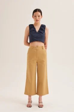 Cotton Gathered Crop Top