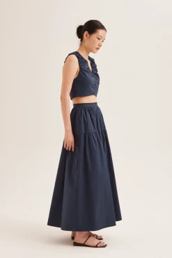 Cotton Gathered Crop Top