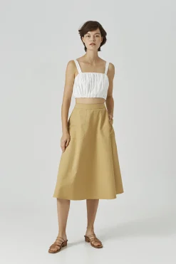 Cotton Gathered Crop Top