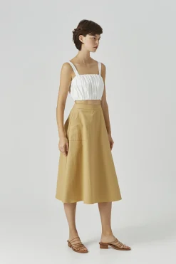 Cotton Gathered Crop Top