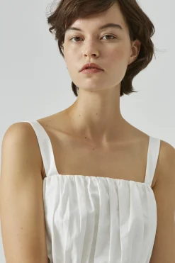 Cotton Gathered Crop Top