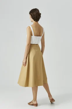 Cotton Gathered Crop Top