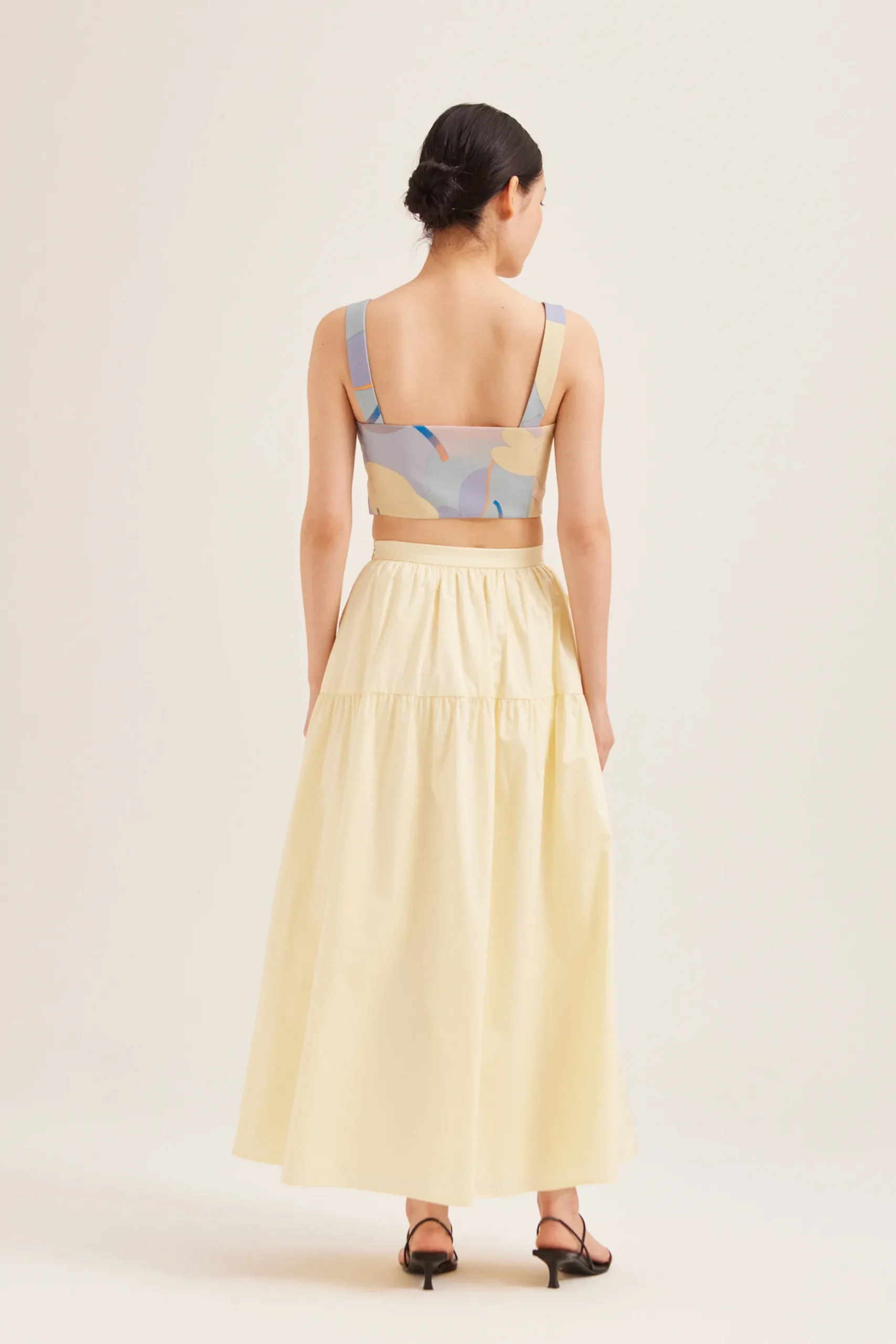 Cotton Gathered Maxi Skirt