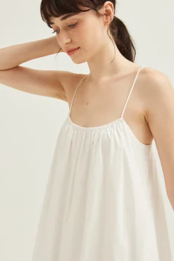 Cotton Gathered Maxi Tent Dress