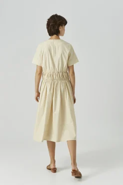 Cotton Gathered Seam Dress