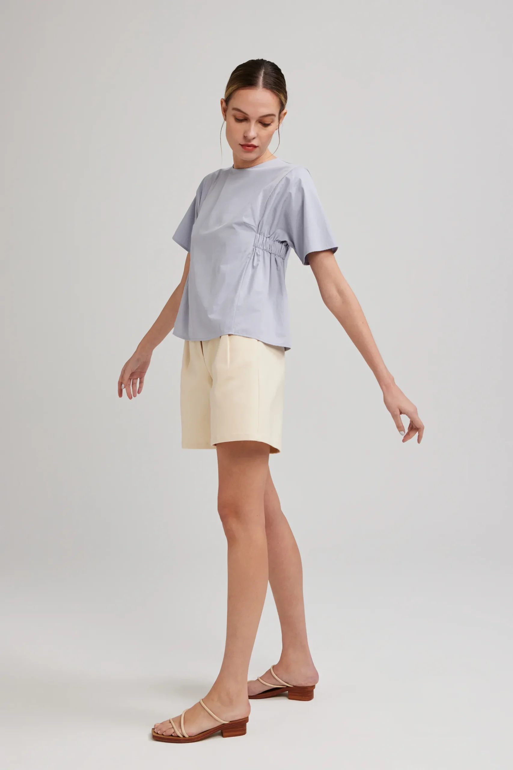 Cotton Gathered Shift Top