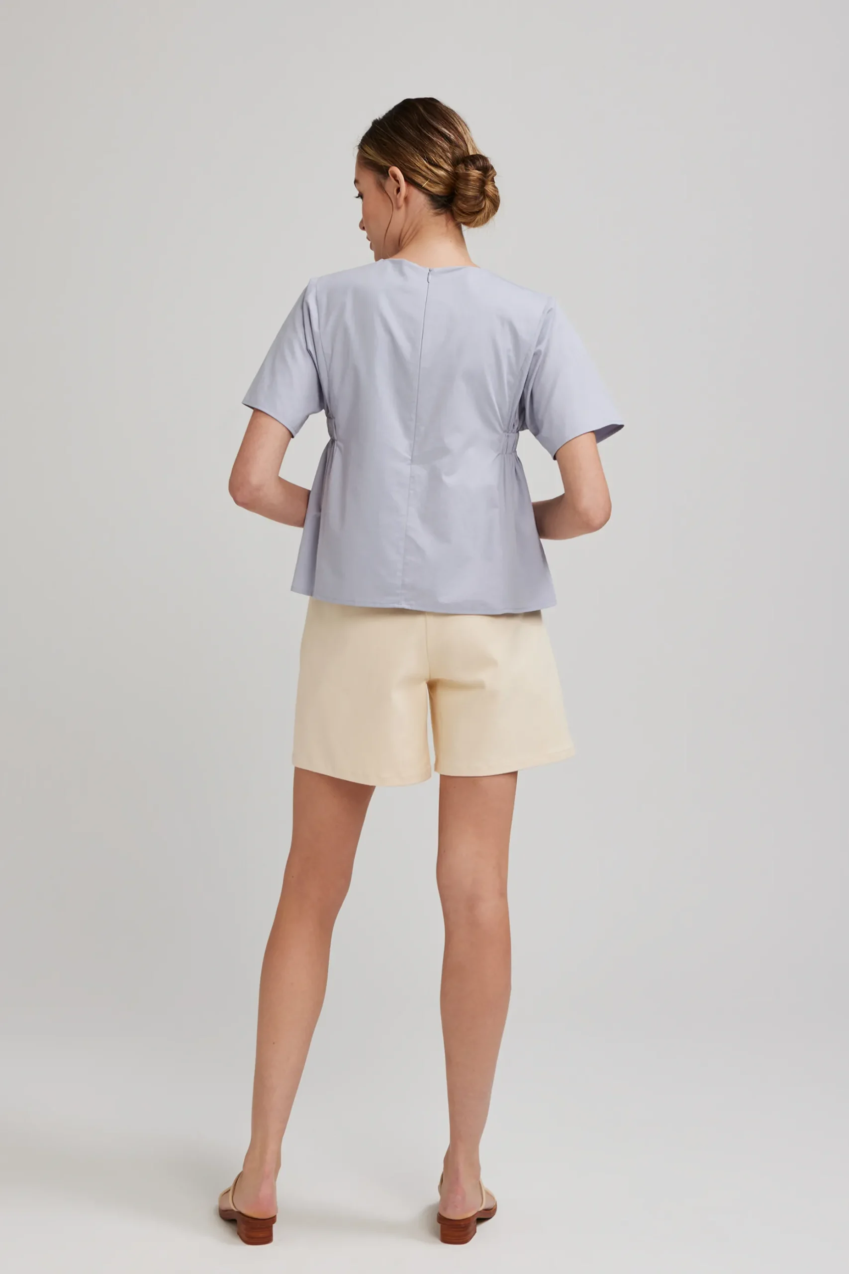 Cotton Gathered Shift Top