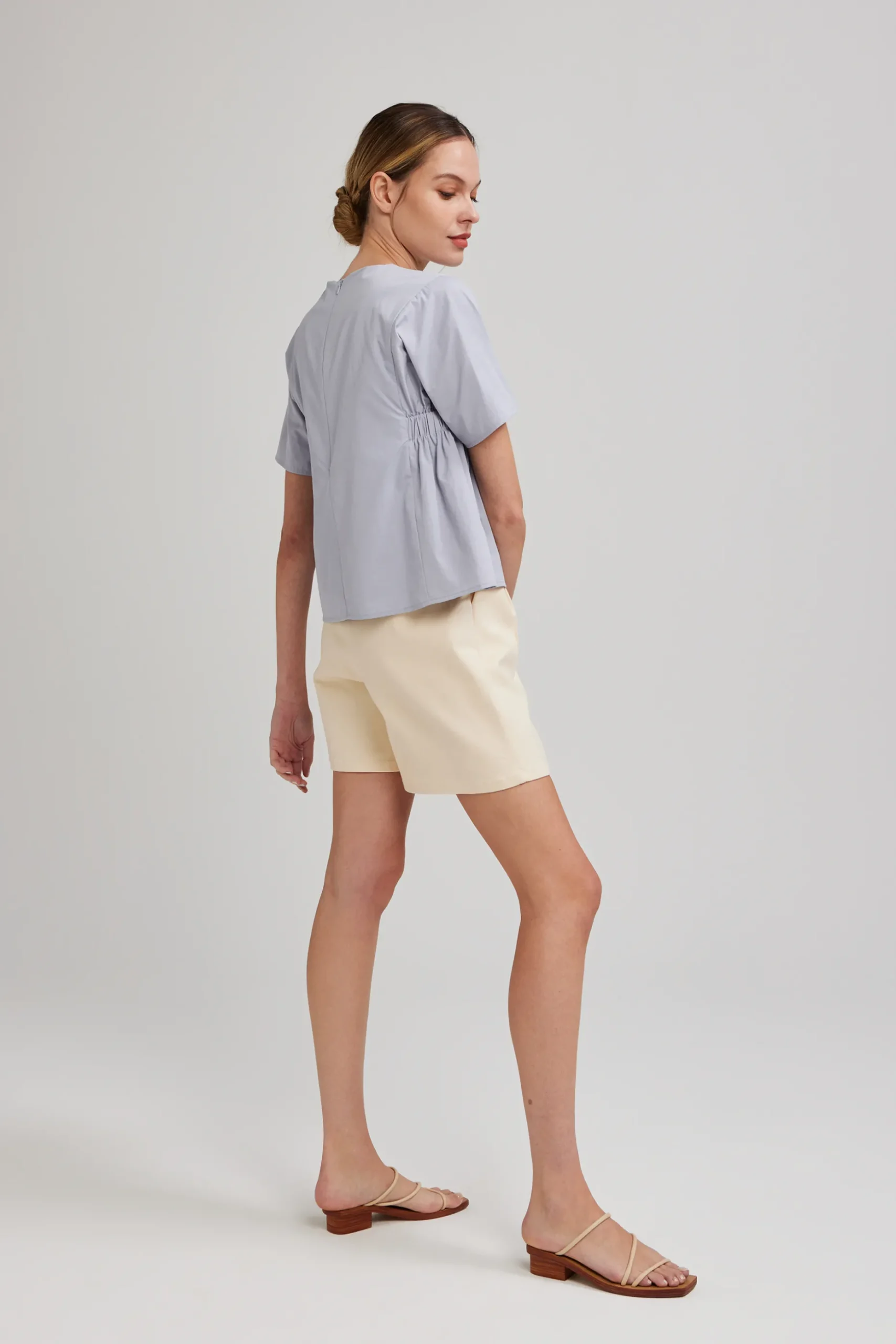 Cotton Gathered Shift Top