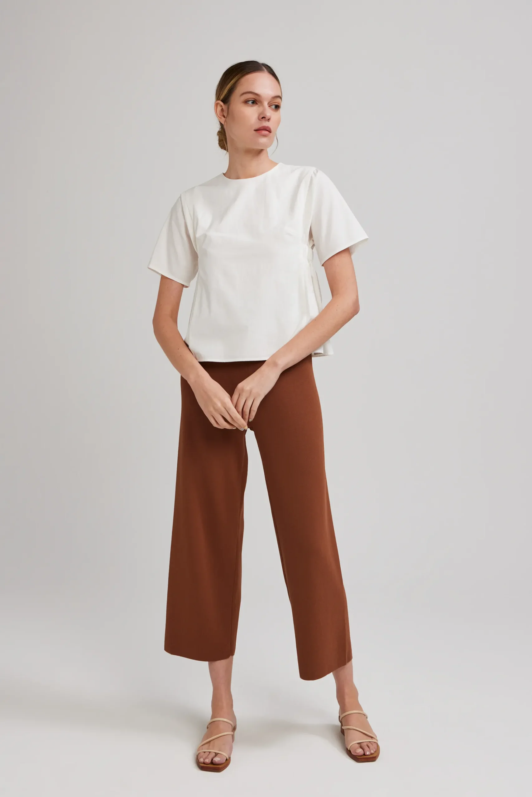 Cotton Gathered Shift Top