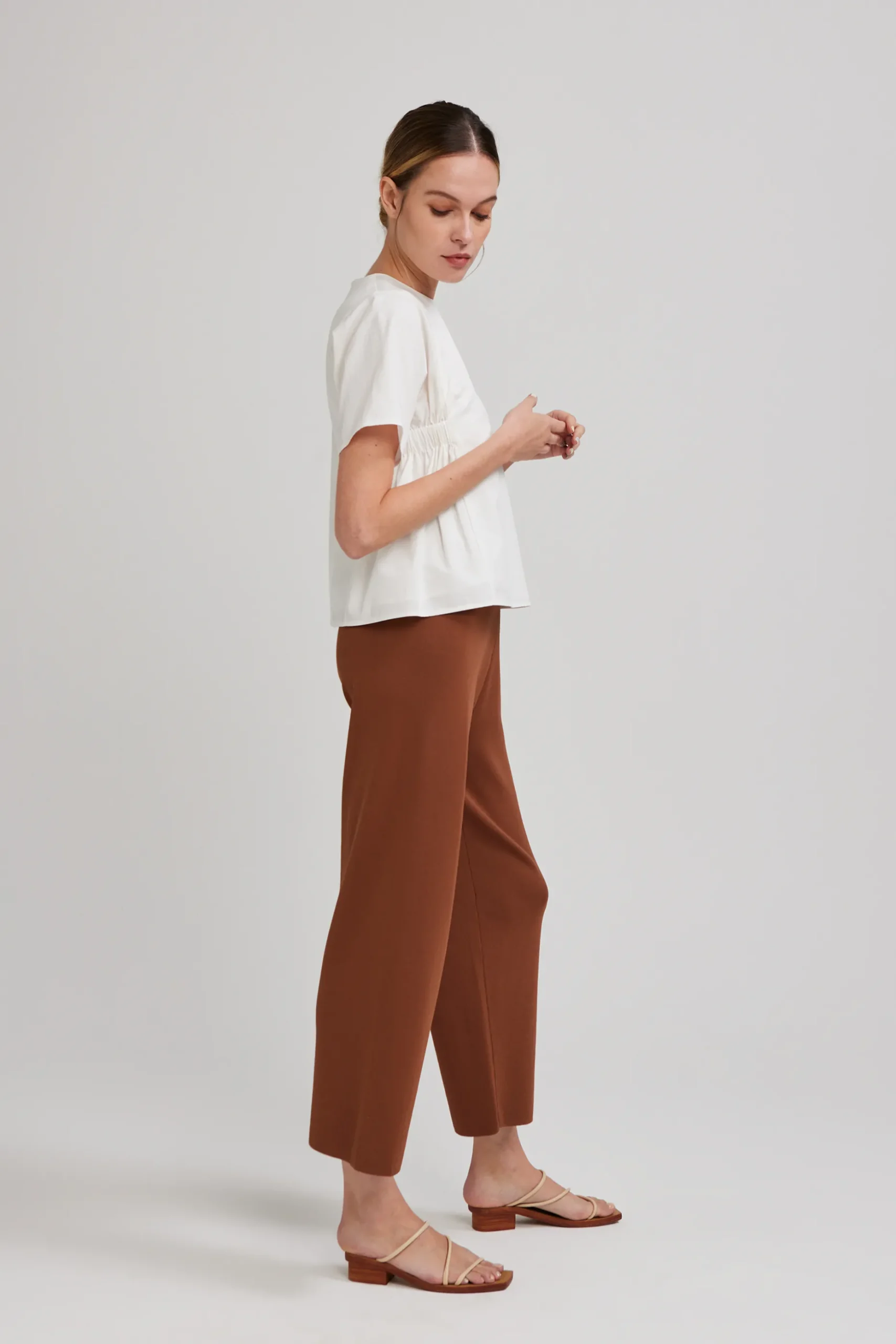 Cotton Gathered Shift Top