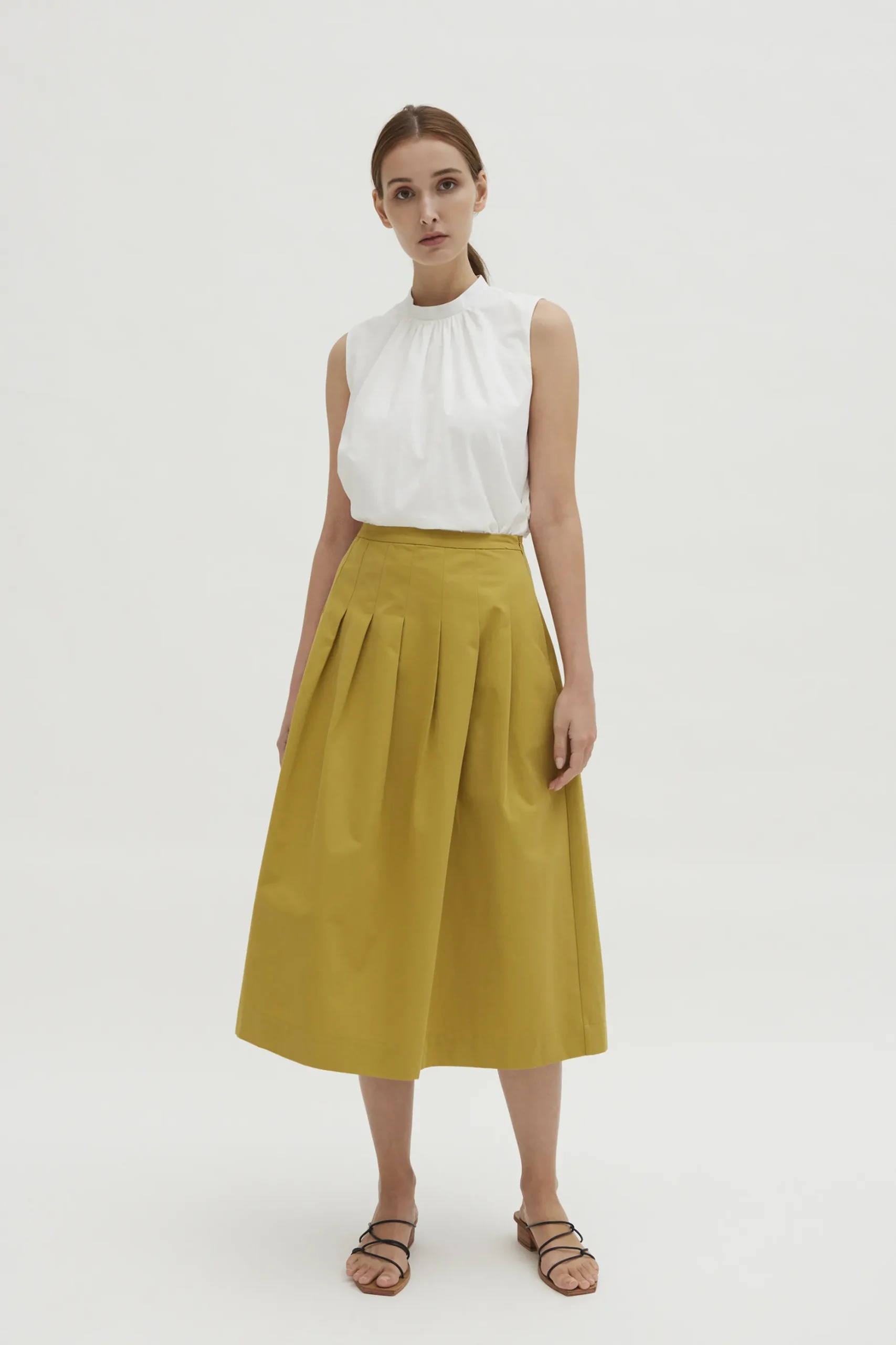 Cotton Gathered Shift Top