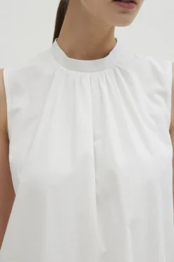 Cotton Gathered Shift Top