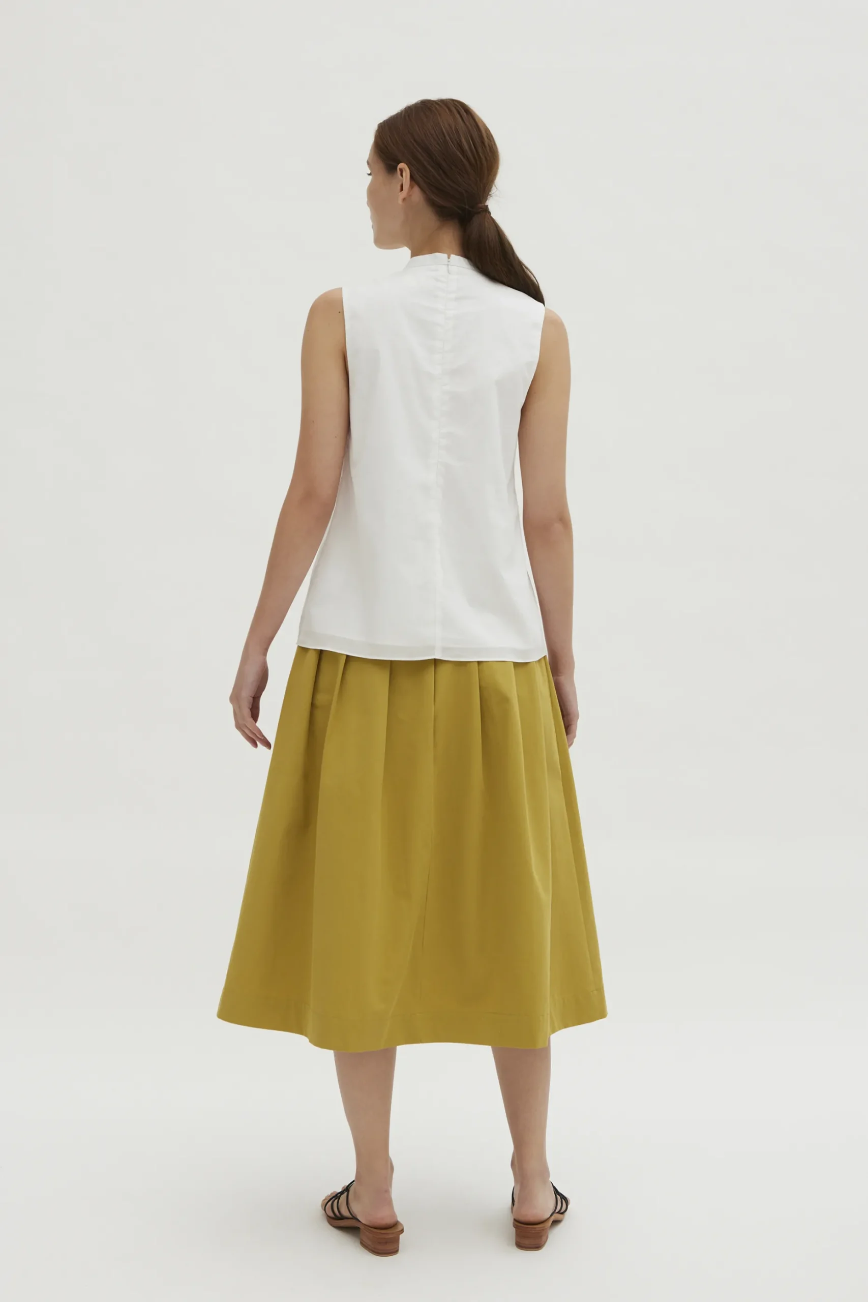 Cotton Gathered Shift Top