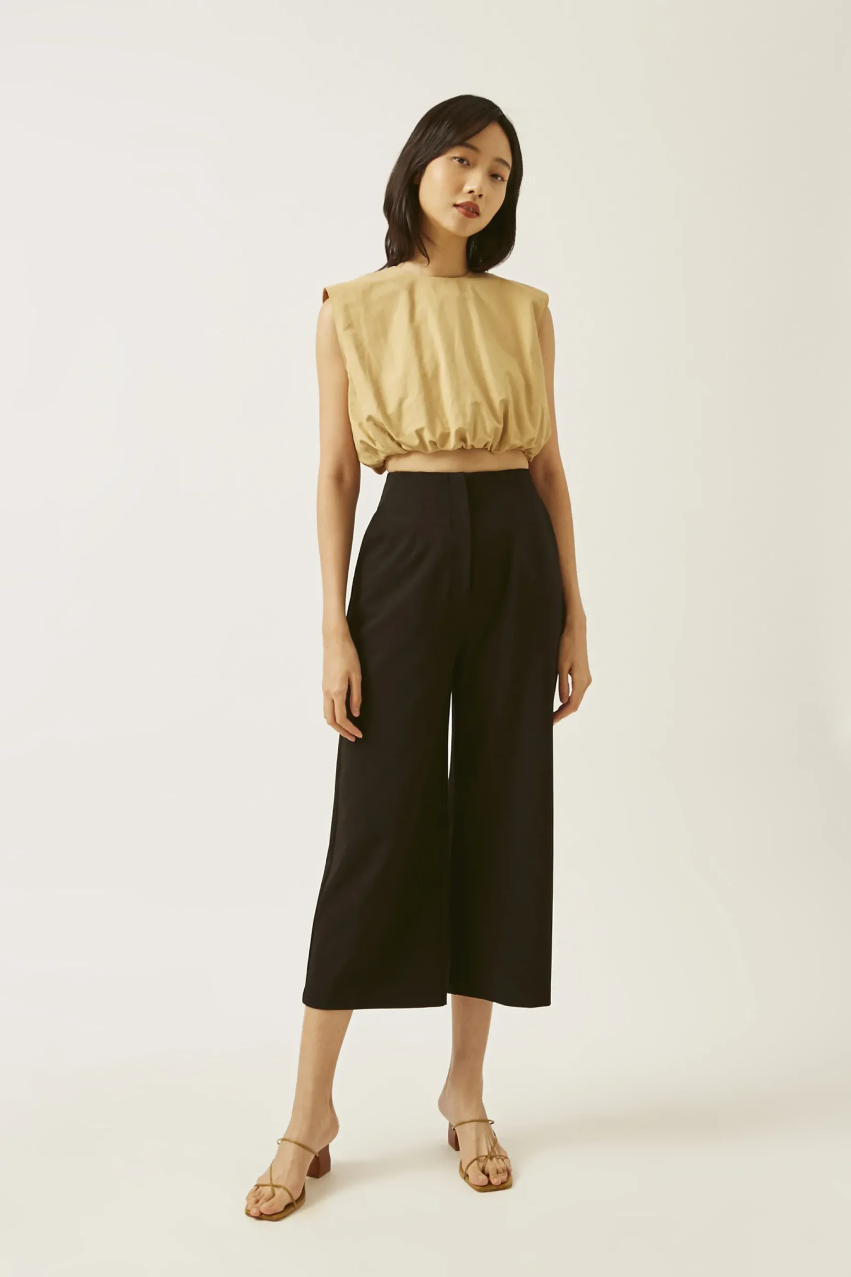Cotton Gathered Two-Way Top