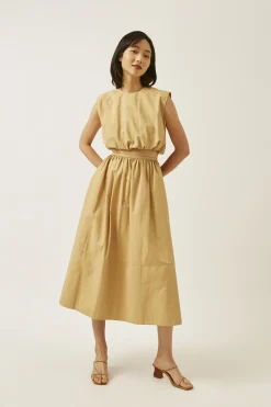 Cotton Gathered Two-Way Top