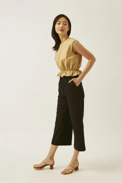 Cotton Gathered Two-Way Top
